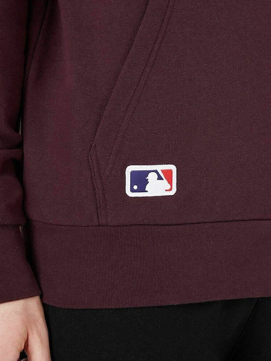 New York Yankees Sweatshirt with Hood Burgundy