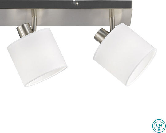 Trio Lighting Tommy Spot mit 4 Lichtern und mit Fassung E14 in Silber Farbe