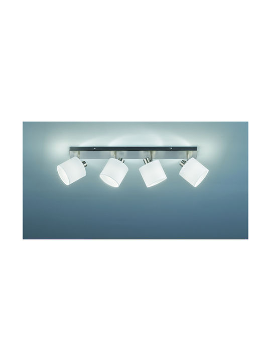 Trio Lighting Tommy Spot with 4 Lights and with Socket E14 in Silver Color