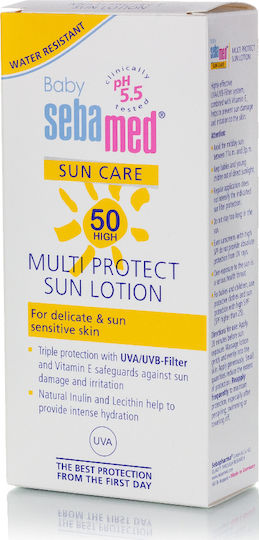 Sebamed Baby Sonnenschutzmittel SPF50 Wasserdicht Kleinkind Sonnenschutz Emulsion für Gesicht & Körper 200ml