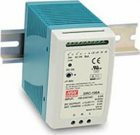 Mean Well Τροφοδοτικό Ράγας UPS DRC-100A με Έξοδο 13.8V και Ισχύ 96.6W 7A