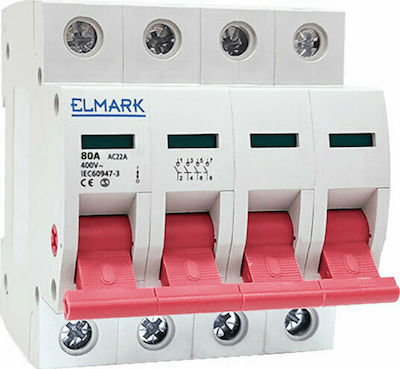 Elmark 4P/80A 4-Poles General Use Panel Push Button Switch 230V 80A