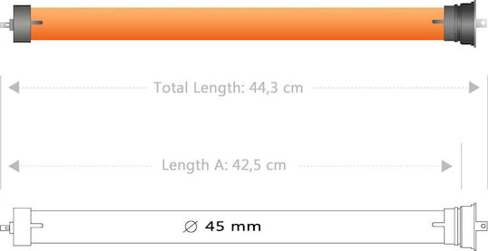 vidaXL Мотор за Завеси Тръбен 10 Nm 144002