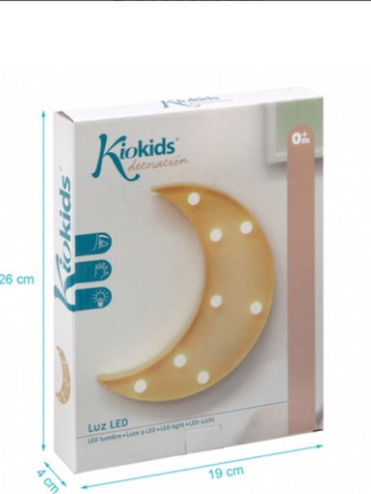 Kiokids Παιδικό Φωτιστικό Τοίχου Led Πλαστικό Yellow Moon
