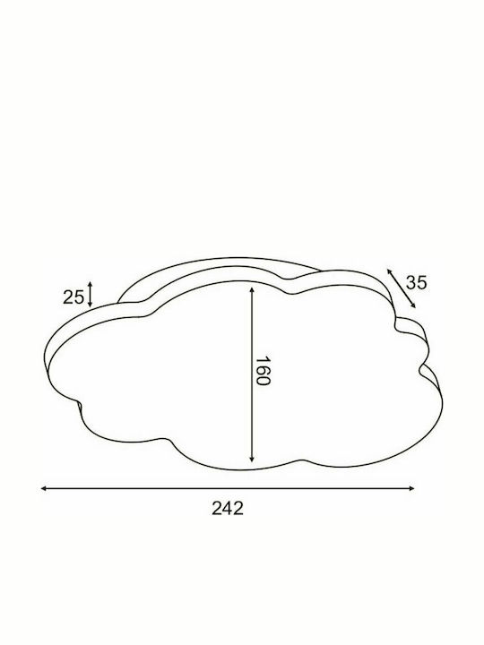 Aca Led Wooden Kids Wall Light Cloud Pink