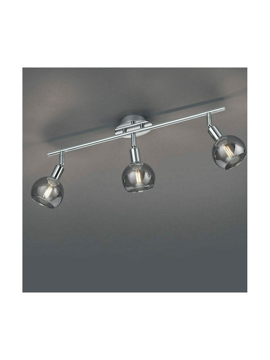 Trio Lighting Brest Triple Spot with Socket E14 in Silver Color