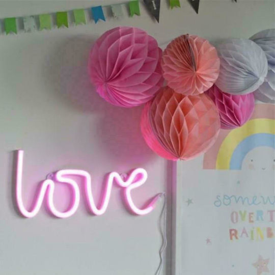 A Little Lovely Company Kinder Wandleuchte Kunststoff Love