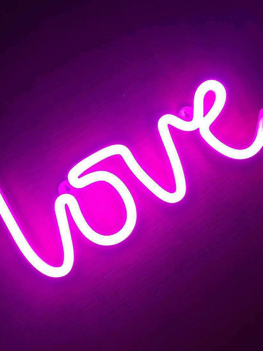 A Little Lovely Company Plastic Kids Wall Light Love