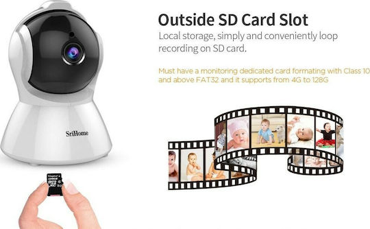 Sricam SH025 IP Überwachungskamera Wi-Fi Full HD 1080p mit Zwei-Wege-Kommunikation
