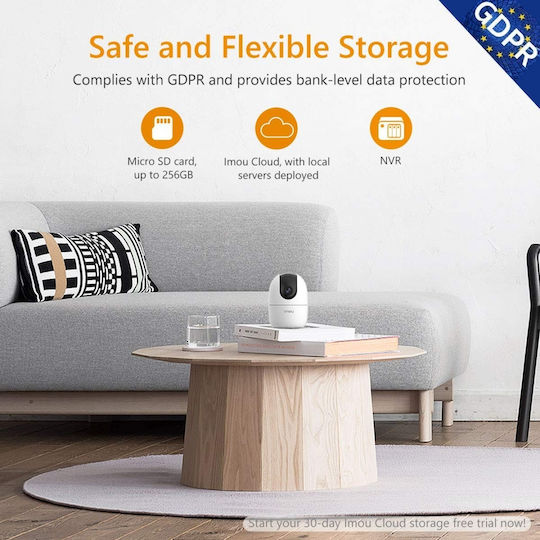 Imou Ranger 2 IP Cameră de Supraveghere Wi-Fi Full HD 1080p cu Comunicare Bidirecțională și Lentilă 3.6mm