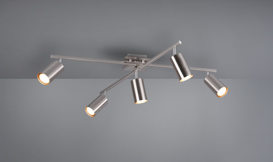 Trio Lighting Marley Spot with 5 Lights and with Socket GU10 in Silver Color Trio Lighting Marley Spot with 5 Lights and with Socket GU10 in Silver Color