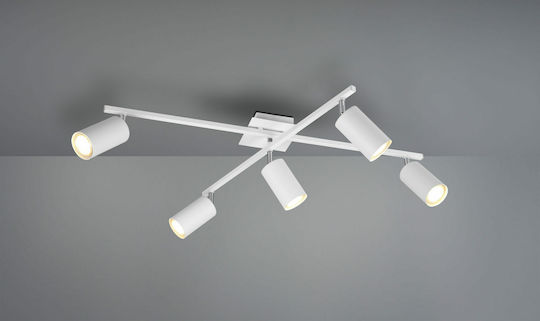 Trio Lighting Marley Spot cu 5 Lumini și cu Soclu GU10 în Culoare Alb