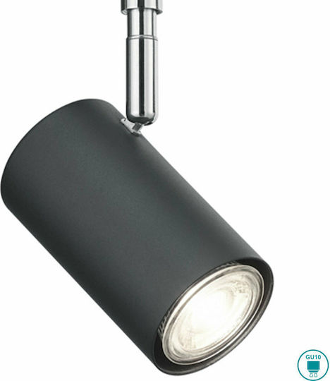 Trio Lighting Duoline Einzel Spot mit Fassung GU10 in Schwarz Farbe