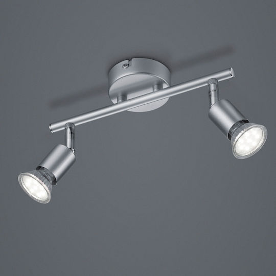 Trio Lighting Paris Double Spot with Socket GU10 in Gray Color