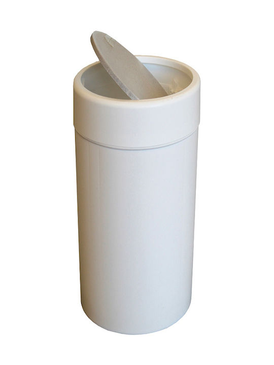 Viomes Plastic Waste Bin with Floating Lid White 36lt