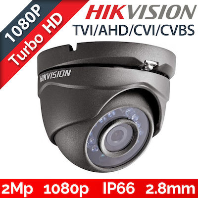 Hikvision DS-2CE56D0T-IRMF CCTV Überwachungskamera 1080p Full HD Wasserdicht mit Objektiv 2.8mm Gray