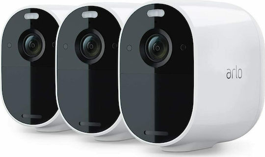 Essential Spotlight IP Κάμερα Παρακολούθησης Wi-Fi Full HD 1080p Αδιάβροχη Μπαταρίας με Αμφίδρομη Επικοινωνία 3τμχ