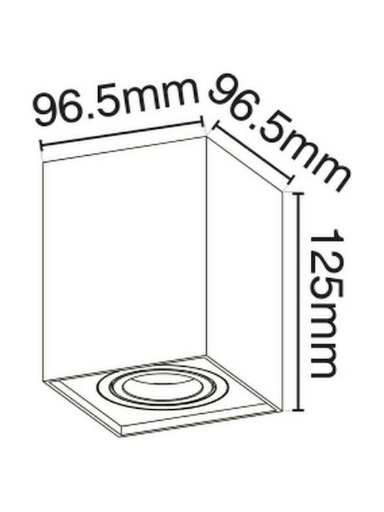 VK Lighting Single Spot with Socket GU10 in Copper Color