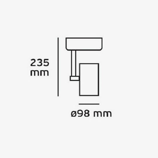 VK Lighting Single Spot with Socket GU10 in Copper Color