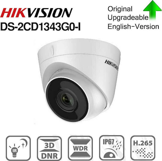 Hikvision DS-2CD1343G0-I IP Cameră de Supraveghere Full HD+ 4MP Rezistentă la apă cu Lentilă 2.8mm