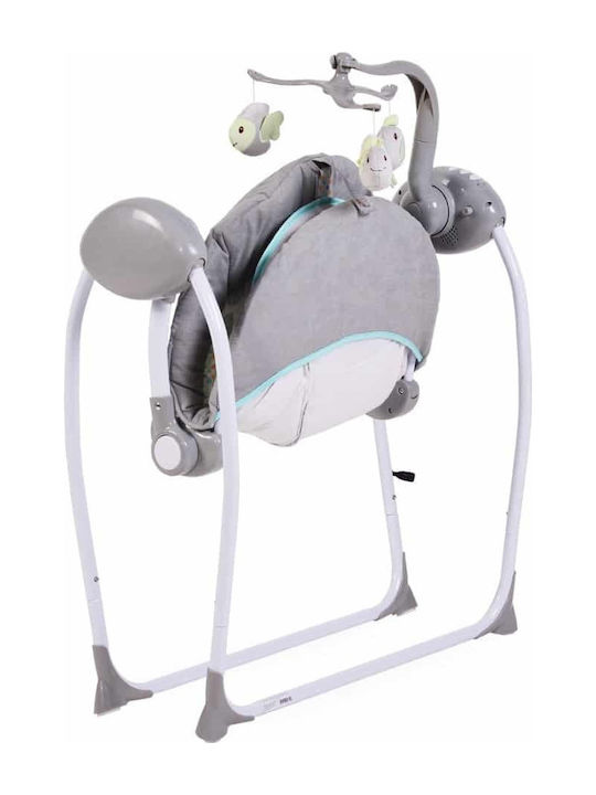 Cangaroo Electric Baby Relax Swing Swing Plus with Music Grey for Child up to 9kg