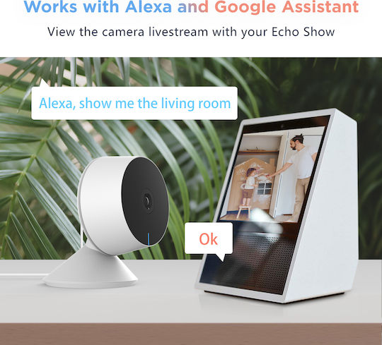 Laxihub M1 IP Камера за наблюдение Wi-Fi Full HD 1080p с Двупосочна Комуникация и Обектив 3.6мм