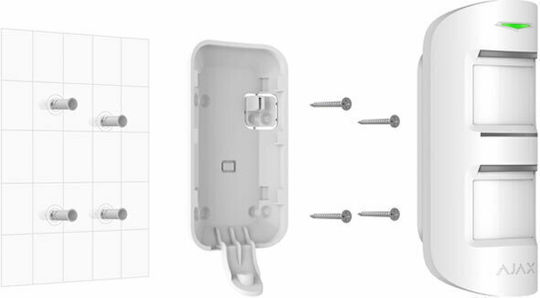 Ajax Systems MotionProtect Outdoor PET Ασύρματος RF Αισθητήρας Κίνησης Μικροκυμάτων & Υπερύθρων 90° Εμβέλειας 15m με Antimasking