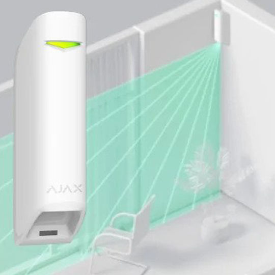 Ajax Systems MotionProtect Curtain Wireless RF Motion Sensor Curtain Infrared 6° Detection Angle 15m Scope