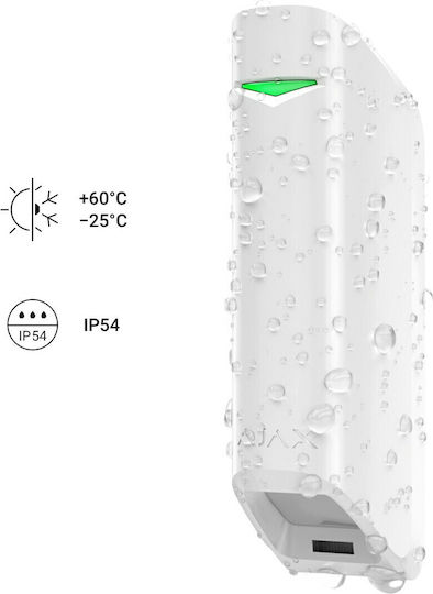 Ajax Systems MotionProtect Curtain Wireless RF Infrared Curtain Motion Sensor 6° Range 15m