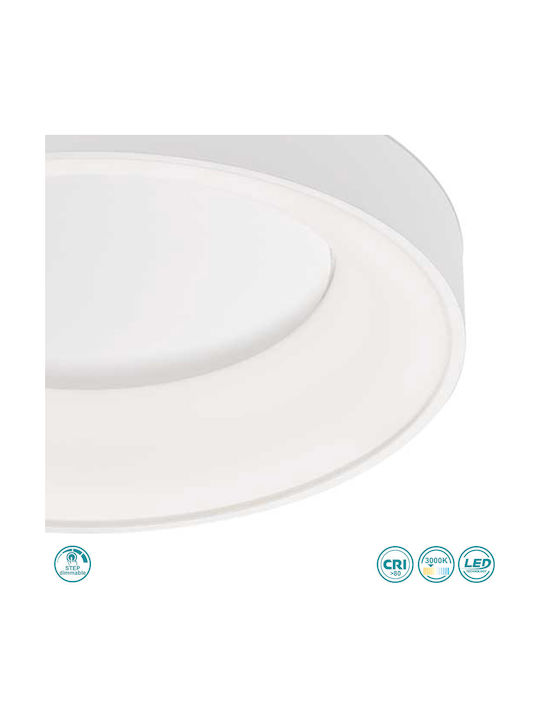 Wofi Shay Deckenleuchte 59cm Weiß mit Integrierter LED
