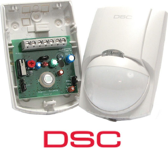 DSC PET Ενσύρματος RF Αισθητήρας Κίνησης Υπερύθρων 90° Εμβέλειας 15m