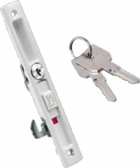 Domus Kliklok Lock for Sliding Aluminum Doors White with Key