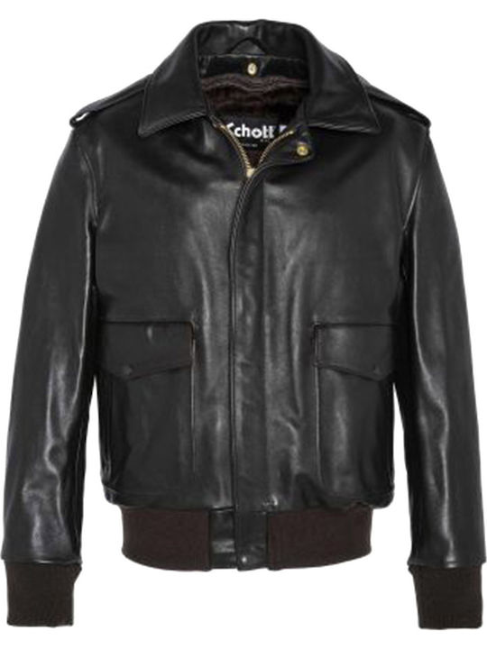 Schott N.Y.C. Leather Flying jacket of the series Iconic A-2 - 184SM Brown