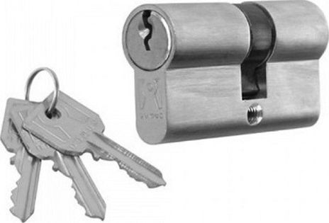 Domus Lock Cylinder Half 40mm (30-10) Silver