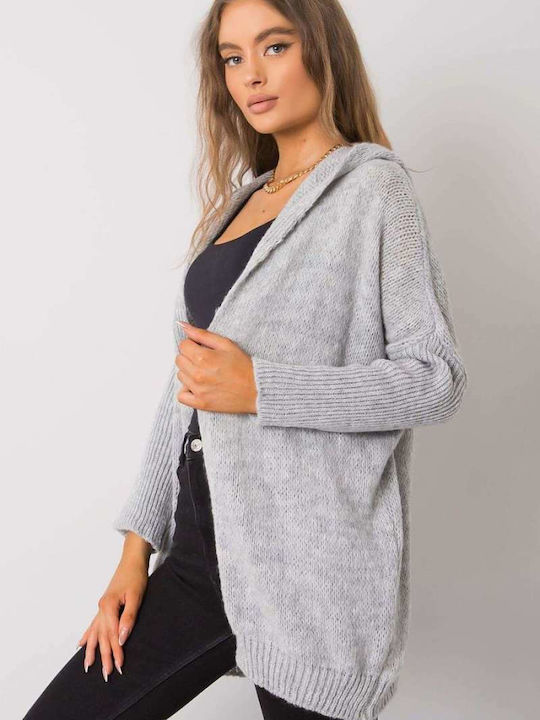 Och Bella Long Women's Knitted Cardigan Gray