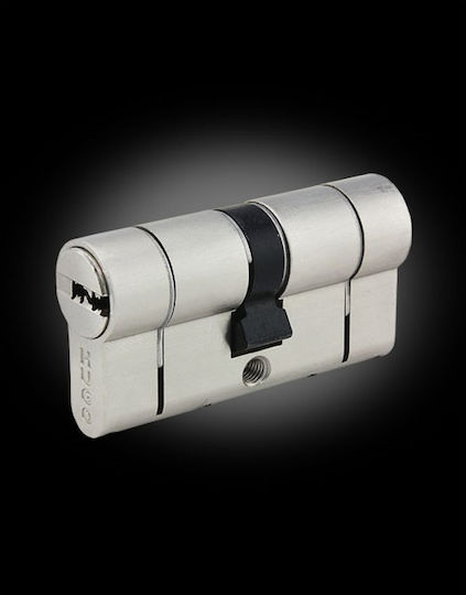 Hugo Locks Lock Cylinder Security GR 3.5S 70mm (30-40) with 5 Keys Silver