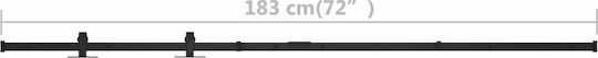 vidaXL Schiebetürmechanismus für Türknaufe 183cm Schwarze