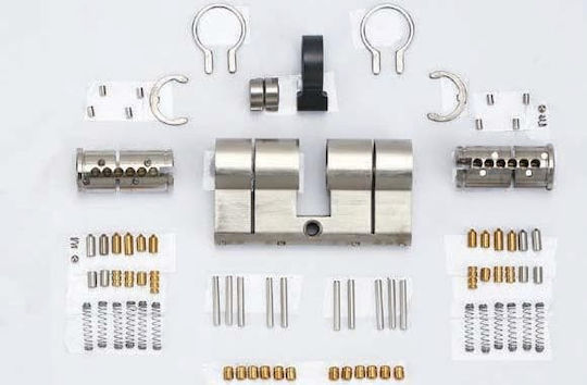 Hugo Locks Κύλινδρος Κλειδαριάς Ασφαλείας GR 2S 80mm (40-40) με 3 Κλειδιά Ασημί