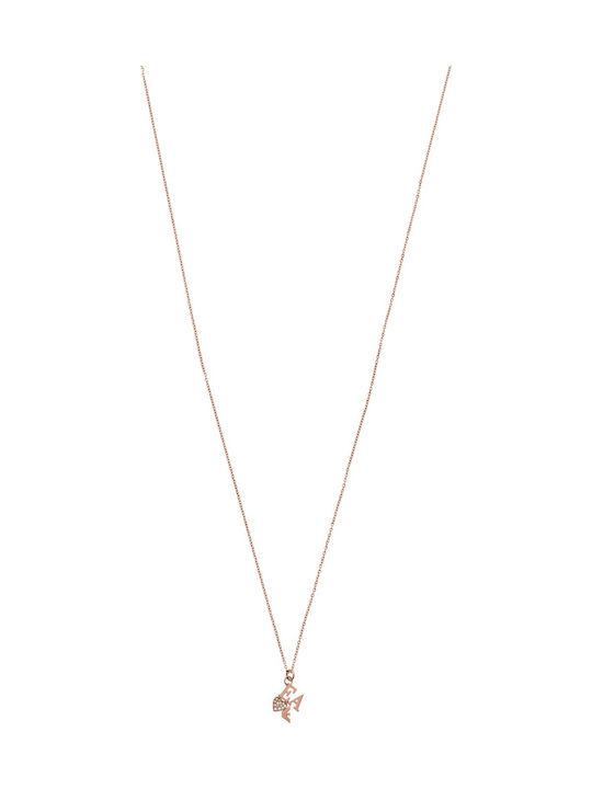 Emporio Armani Necklace from Gold Plated Steel with Zircon