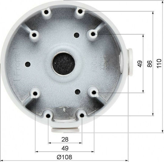Dahua Camera Mount for CCTV Systems White White PFA139