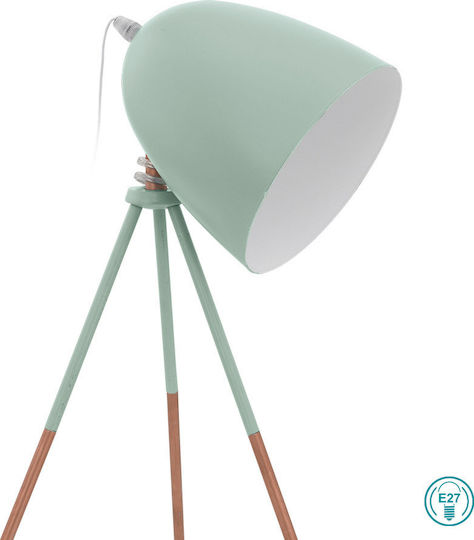 Eglo Metal Table Lamp for Socket E27 with Turquoise Shade and Base