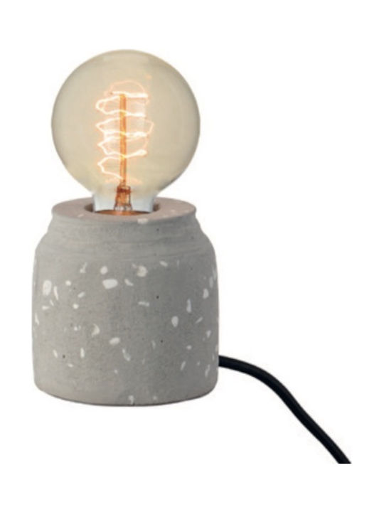 Aca Cement Vintage Table Lamp for Socket E27 with Gray Base