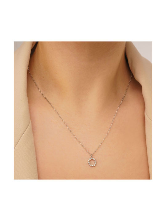 Excite-Fashion Silver Series Necklace Geometric from Silver with Zircon