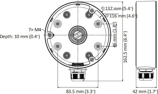 Hikvision Halterung für CCTV-Systemkameras Weiß White