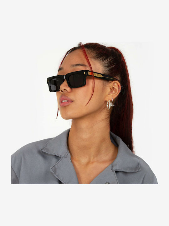 Gast Noble Day Unisex Sunglasses with Plastic Frame Black Gold