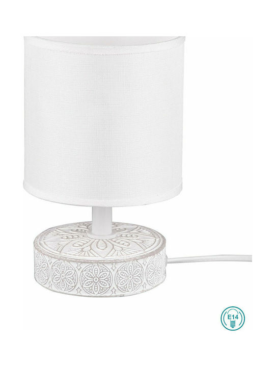 Trio Lighting Marie Ceramic Table Lamp for Socket E14 with White Shade and Base