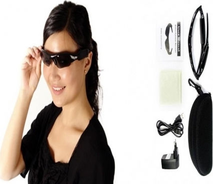 Hidden Camera Action Spy SunGlasses Glasses with Memory Card Slot