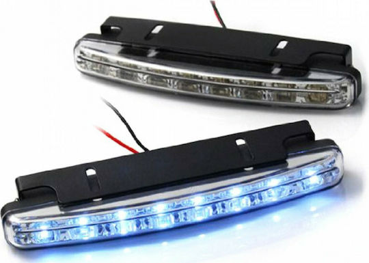 Daytime Running Lights Rectangle Waterproof Daytime Running Lamps Car LED Universal 12V 5W 15.6cm with White Lighting 2pcs MG50847