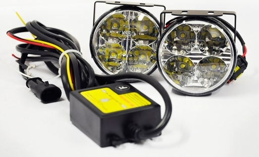 Auto Gs DRL 510 Στρογγυλό Φώτα Ημέρας Αυτοκινήτου LED Universal 1W 2τμχ