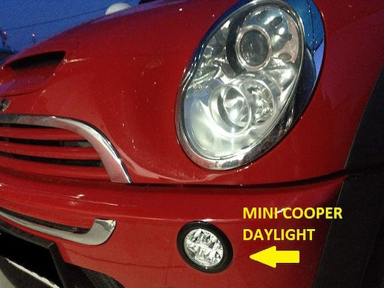Auto Gs DRL 510 Στρογγυλό Φώτα Ημέρας Αυτοκινήτου LED Universal 1W 2τμχ